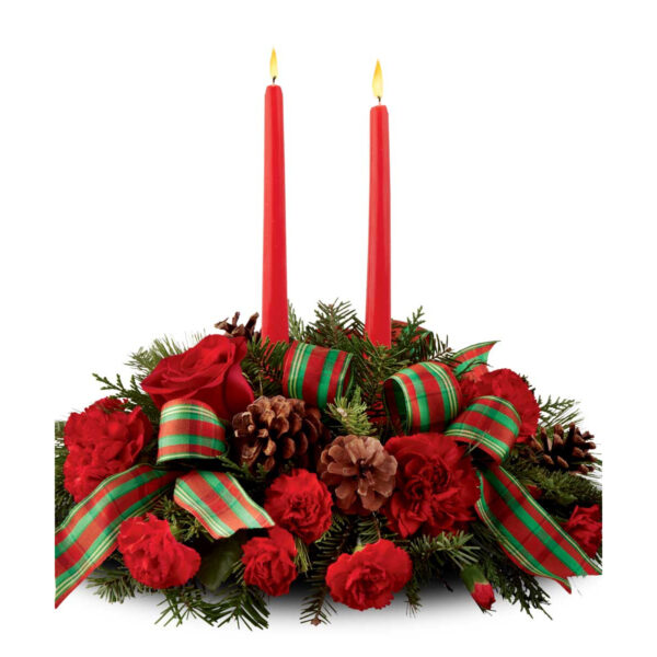 Double Candle Holiday Centerpiece