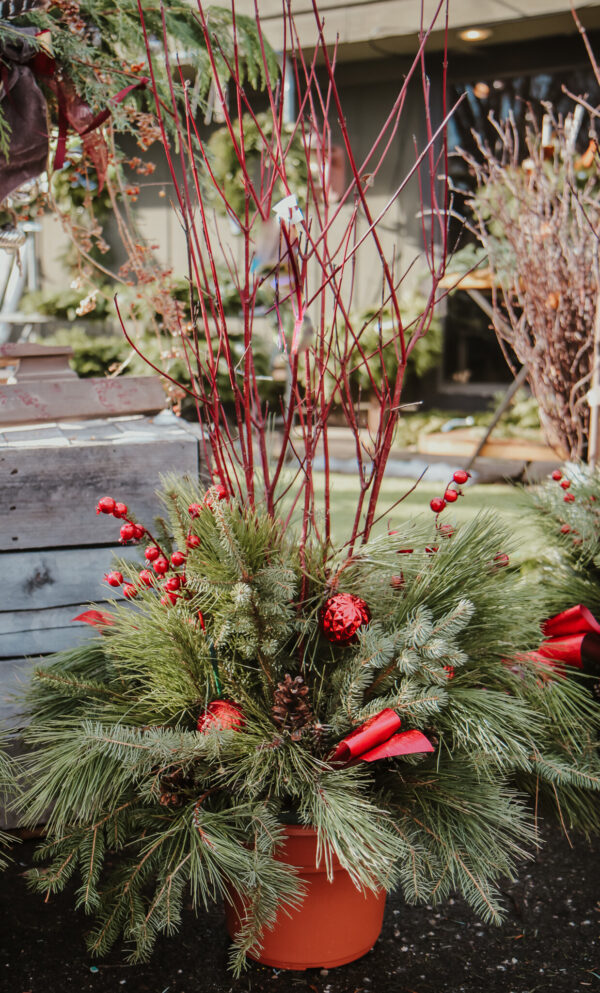 Ruby Red Holiday Pot